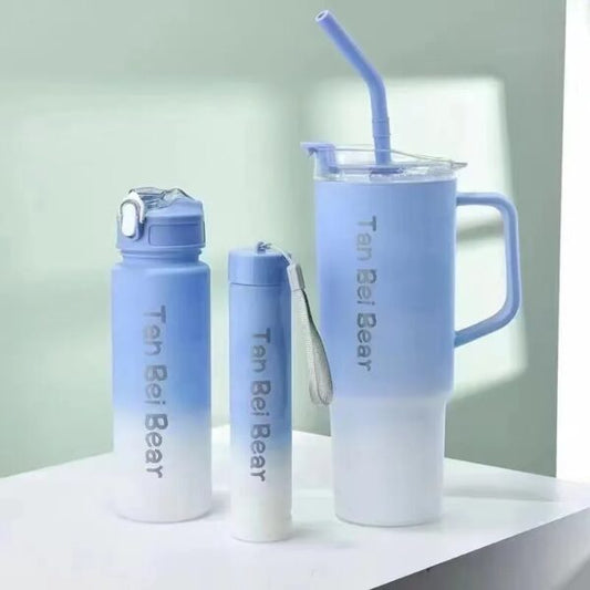 3pcs Large Capacity Sports Tumbler Set